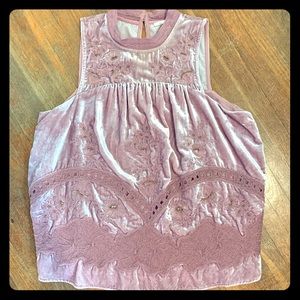 Anthropologie velvet top